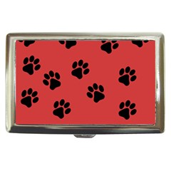 Paw Prints Background Animal Cigarette Money Case