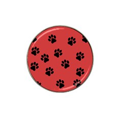 Paw Prints Background Animal Hat Clip Ball Marker (4 Pack)