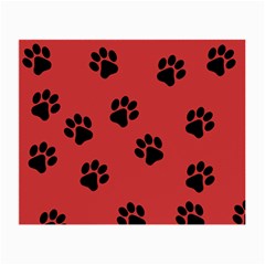 Paw Prints Background Animal Small Glasses Cloth