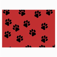 Paw Prints Background Animal Large Glasses Cloth