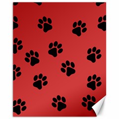 Paw Prints Background Animal Canvas 11  X 14 