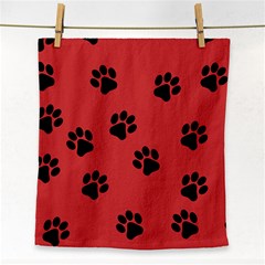 Paw Prints Background Animal Face Towel