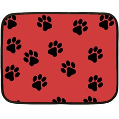 Paw Prints Background Animal Double Sided Fleece Blanket (mini) 