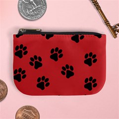 Paw Prints Background Animal Mini Coin Purse