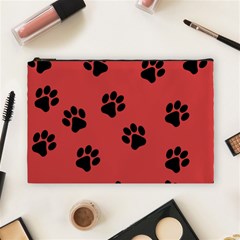 Paw Prints Background Animal Cosmetic Bag (large)