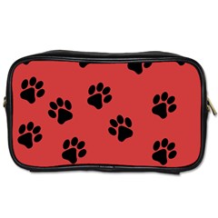 Paw Prints Background Animal Toiletries Bag (two Sides)