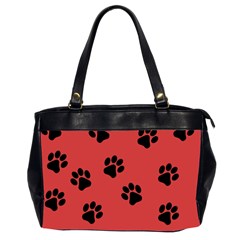 Paw Prints Background Animal Oversize Office Handbag (2 Sides) by HermanTelo