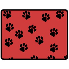 Paw Prints Background Animal Fleece Blanket (large) 