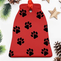 Paw Prints Background Animal Ornament (bell)