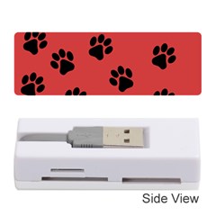 Paw Prints Background Animal Memory Card Reader (stick) by HermanTelo