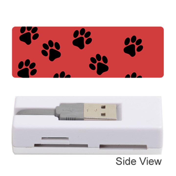 Paw Prints Background Animal Memory Card Reader (Stick)