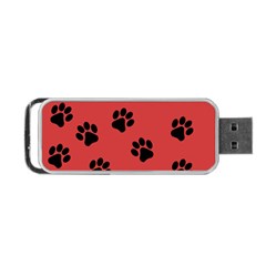 Paw Prints Background Animal Portable Usb Flash (one Side) by HermanTelo