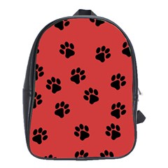 Paw Prints Background Animal School Bag (xl) by HermanTelo