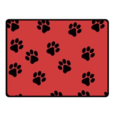 Paw Prints Background Animal Double Sided Fleece Blanket (small) 