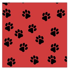 Paw Prints Background Animal Large Satin Scarf (square)