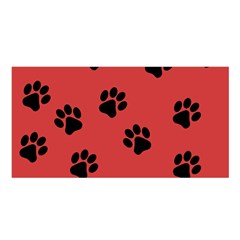 Paw Prints Background Animal Satin Shawl