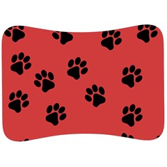 Paw Prints Background Animal Velour Seat Head Rest Cushion