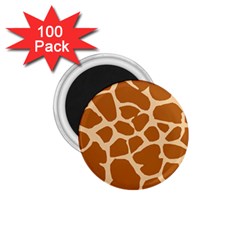 Giraffe Skin Pattern 1 75  Magnets (100 Pack) 