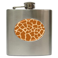 Giraffe Skin Pattern Hip Flask (6 Oz) by HermanTelo