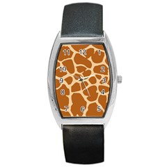 Giraffe Skin Pattern Barrel Style Metal Watch