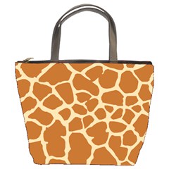 Giraffe Skin Pattern Bucket Bag by HermanTelo