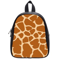 Giraffe Skin Pattern School Bag (small)