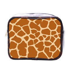 Giraffe Skin Pattern Mini Toiletries Bag (one Side)