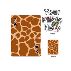 Giraffe Skin Pattern Playing Cards Double Sided (mini)