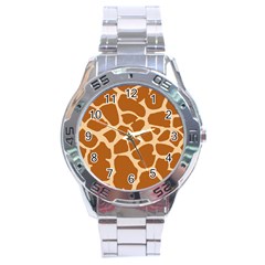 Giraffe Skin Pattern Stainless Steel Analogue Watch