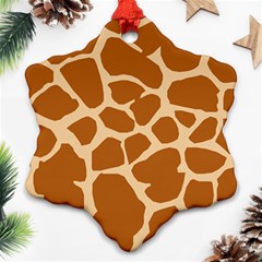 Giraffe Skin Pattern Ornament (snowflake)