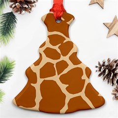 Giraffe Skin Pattern Christmas Tree Ornament (two Sides)