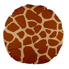 Giraffe Skin Pattern Large 18  Premium Round Cushions