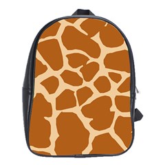 Giraffe Skin Pattern School Bag (xl)