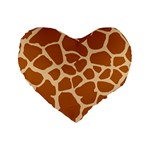 Giraffe Skin Pattern Standard 16  Premium Heart Shape Cushions Front