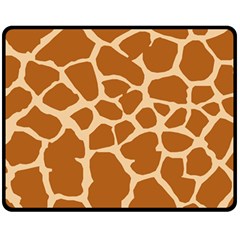 Giraffe Skin Pattern Double Sided Fleece Blanket (medium) 