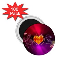 Flame Heart Smoke Love Fire 1 75  Magnets (100 Pack)  by HermanTelo