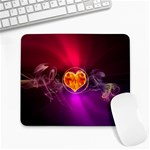 Flame Heart Smoke Love Fire Large Mousepads Front