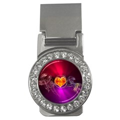 Flame Heart Smoke Love Fire Money Clips (cz)  by HermanTelo