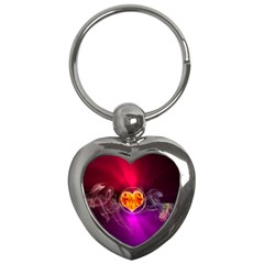 Flame Heart Smoke Love Fire Key Chains (heart)  by HermanTelo