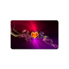 Flame Heart Smoke Love Fire Magnet (name Card) by HermanTelo