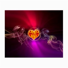 Flame Heart Smoke Love Fire Small Glasses Cloth by HermanTelo