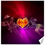 Flame Heart Smoke Love Fire Canvas 16  x 16  15.2 x15.41  Canvas - 1