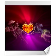 Flame Heart Smoke Love Fire Canvas 20  X 24  by HermanTelo