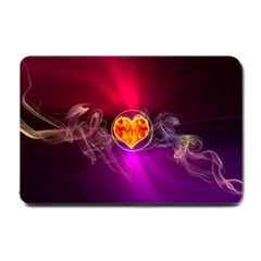 Flame Heart Smoke Love Fire Small Doormat 