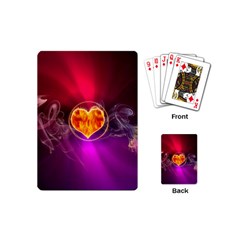 Flame Heart Smoke Love Fire Playing Cards (mini) by HermanTelo