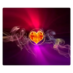 Flame Heart Smoke Love Fire Double Sided Flano Blanket (small)  by HermanTelo