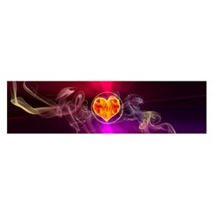 Flame Heart Smoke Love Fire Satin Scarf (oblong)