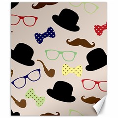 Moustache Hat Bowler Canvas 20  X 24 