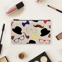 Moustache Hat Bowler Cosmetic Bag (small)