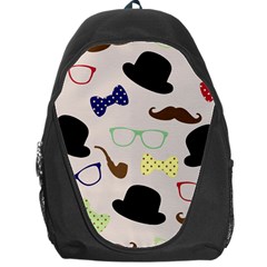 Moustache Hat Bowler Backpack Bag by HermanTelo